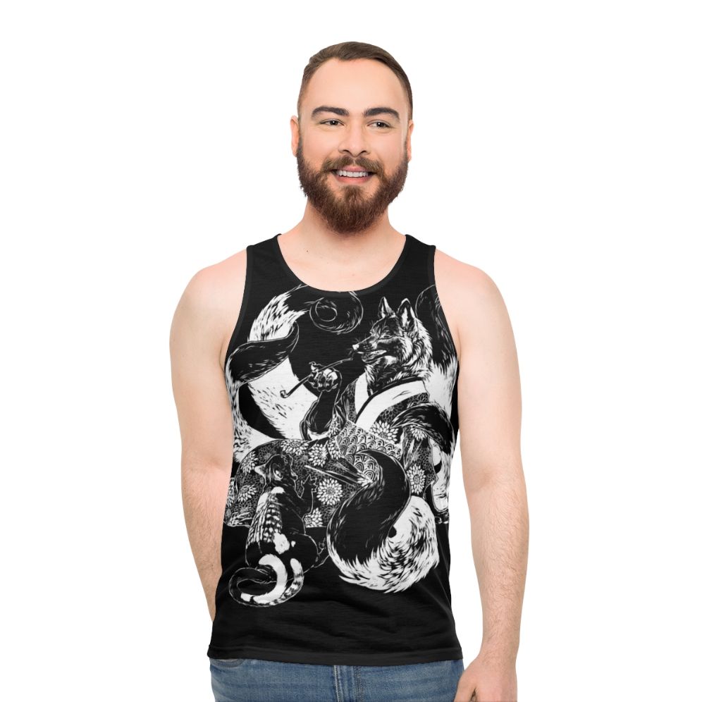 Nekomata and Kitsune Anime Inspired Unisex Tank Top