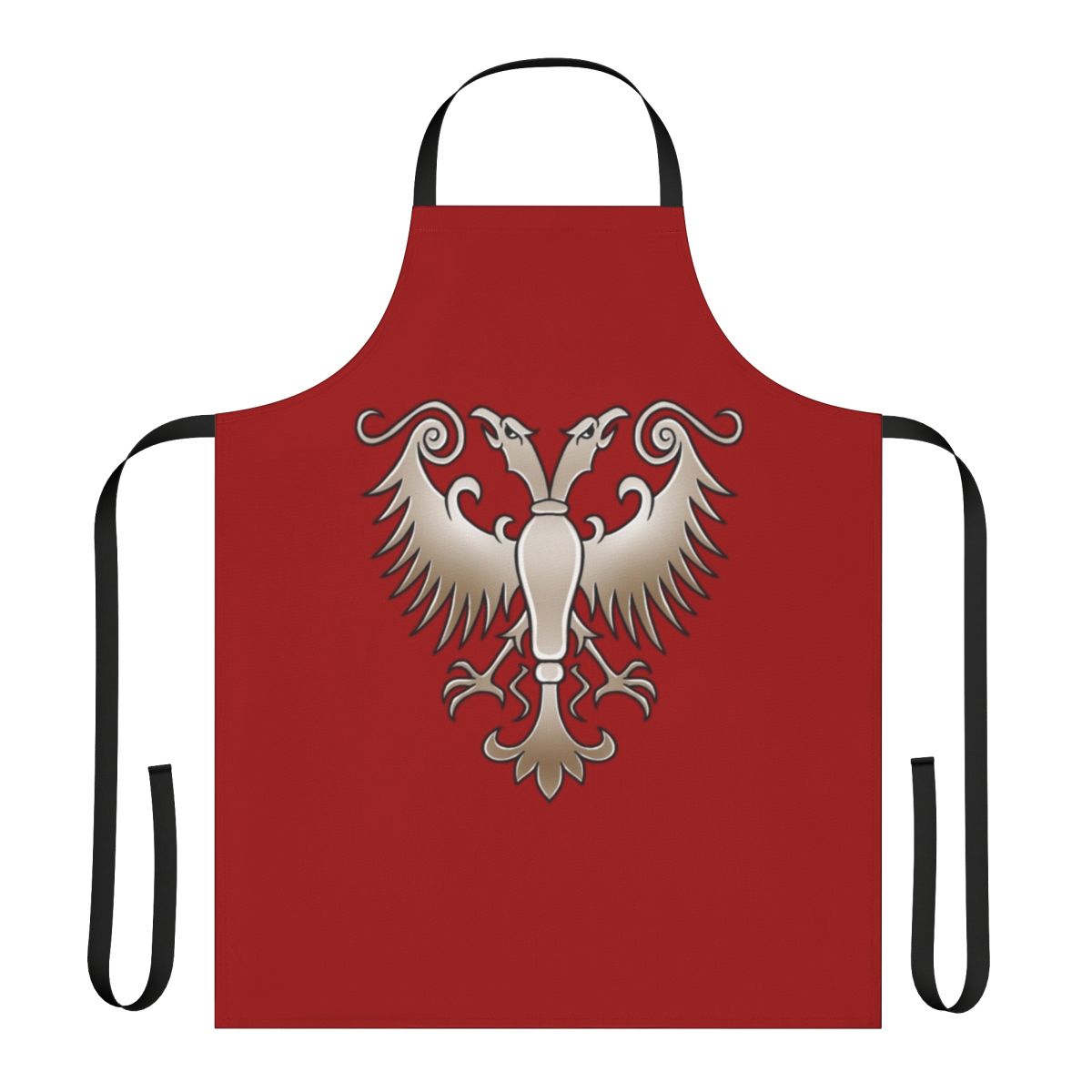 Nemanjić Dynasty inspired apron featuring the white eagle emblem of Serbia