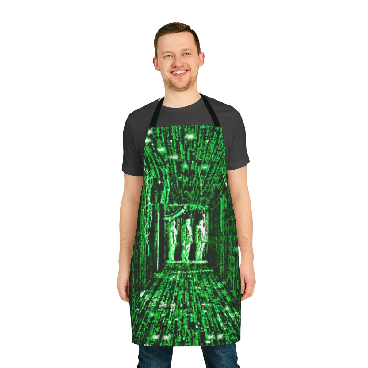 Neo-inspired apron featuring the iconic blue and red pills from The Matrix