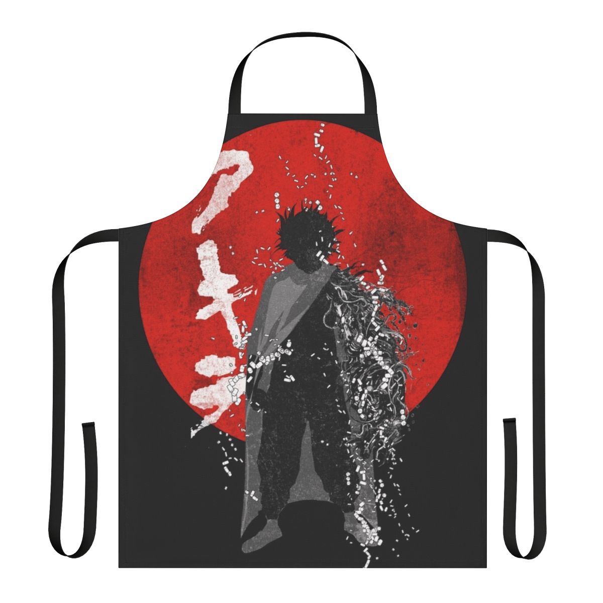 Neo Tokyo Storm inspired apron featuring cyberpunk anime artwork