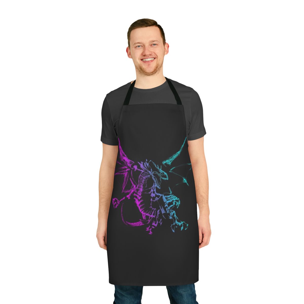 Neon apron featuring a mythological legendary animal design