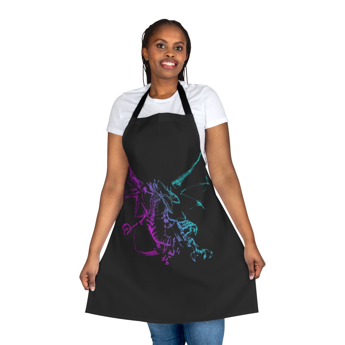 Neon apron featuring a mythological legendary animal design