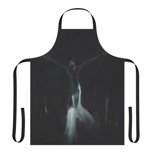 Neon black metal apron with blackstetics aesthetic design