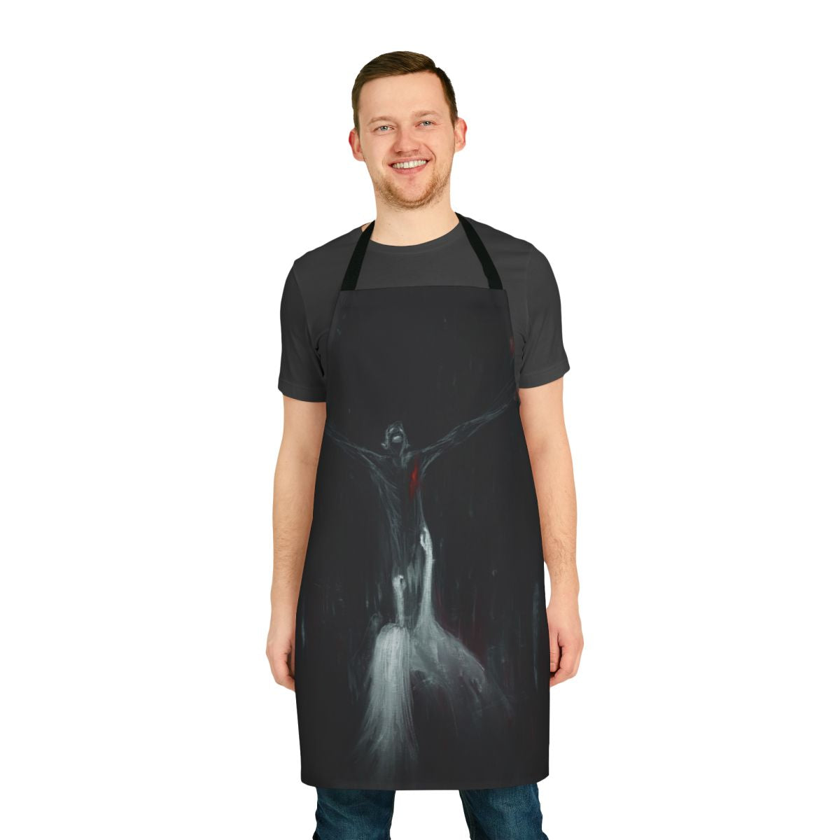 Neon black metal apron with blackstetics aesthetic design