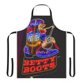 Vibrant neon apron with cowgirl boots, guitar, and country music theme