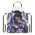 Neon Dreams Cyberpunk Apron - Futuristic anime-inspired apron featuring kawaii and cute design elements