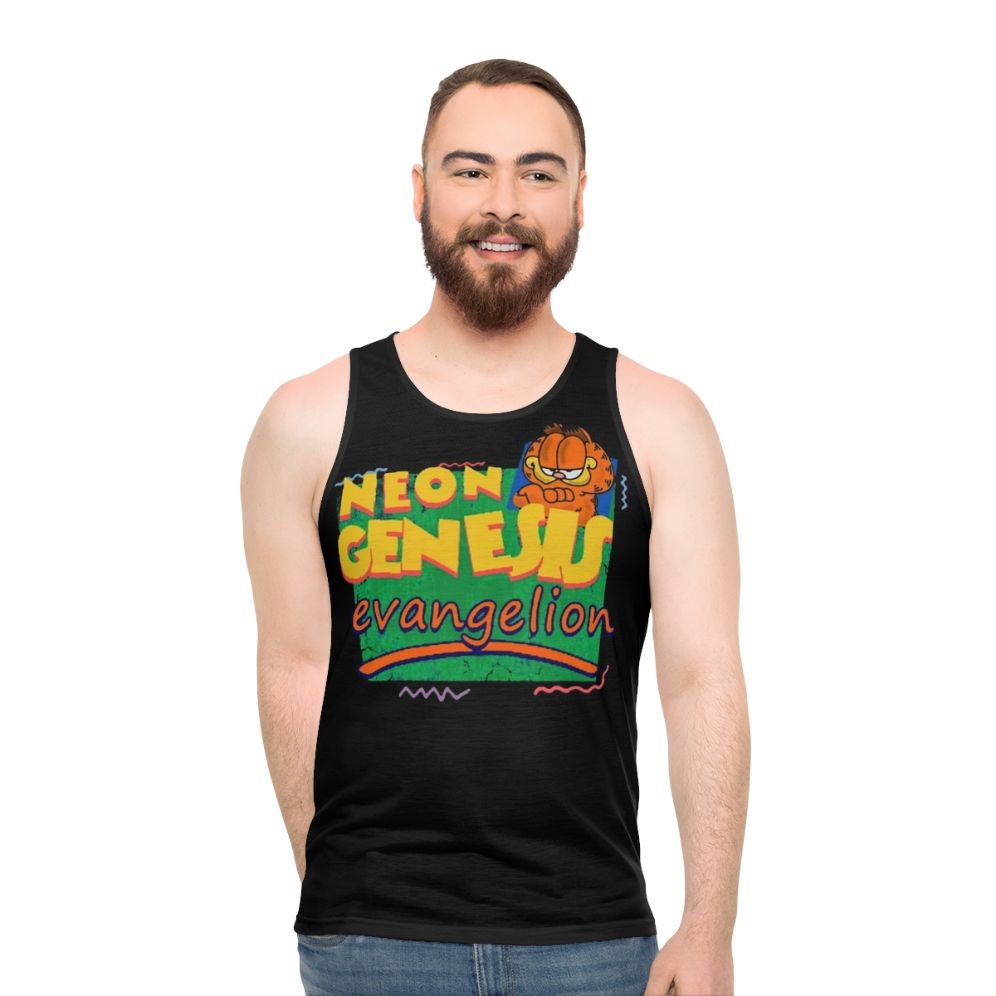Neon Genesis Evangelion x Garfield Unisex Tank Top