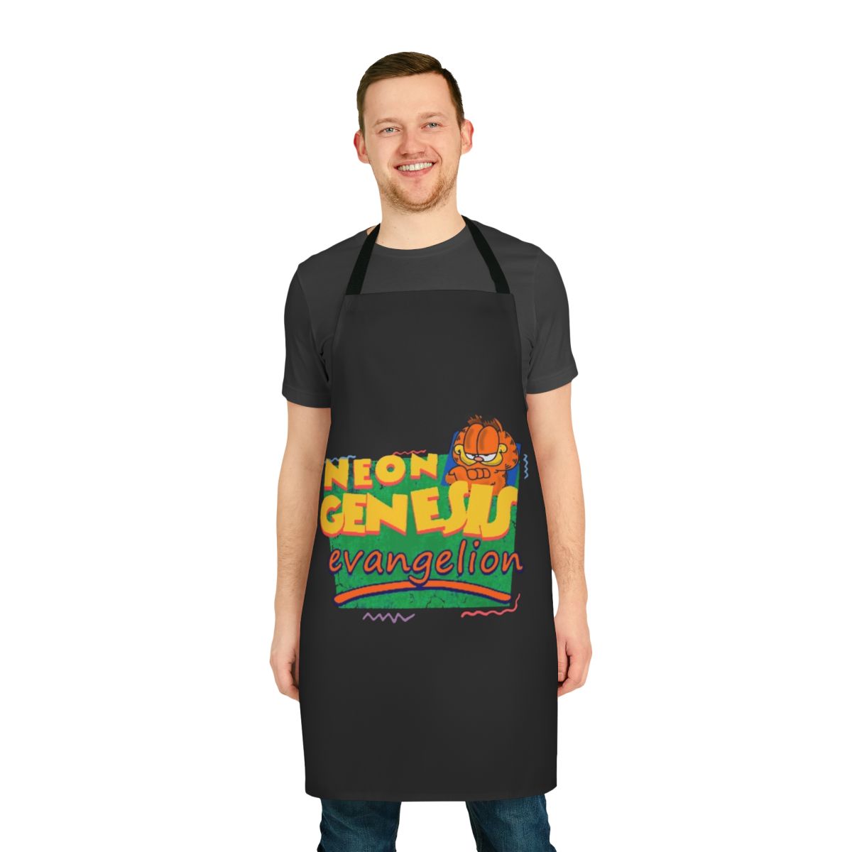 Neon Genesis Evangelion Inspired Garfield Cooking Apron