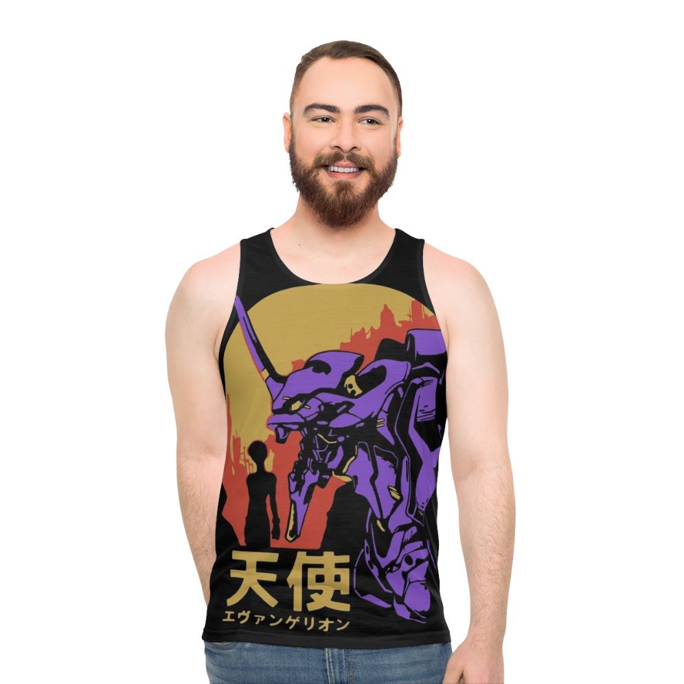 Neon Genesis Evangelion Unit 01 Retro Anime Tank Top