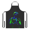 Neon green apron with Quavo-inspired design
