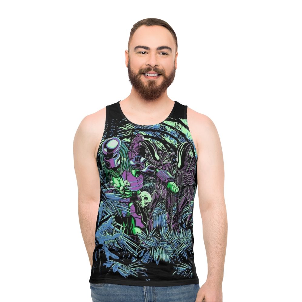 Neon Jungle Alien vs Predator Unisex Tank Top