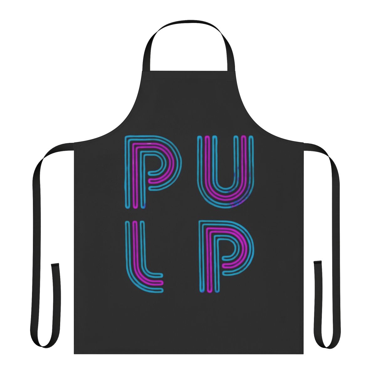 Neon logo apron inspired by the legendary British band Pulp