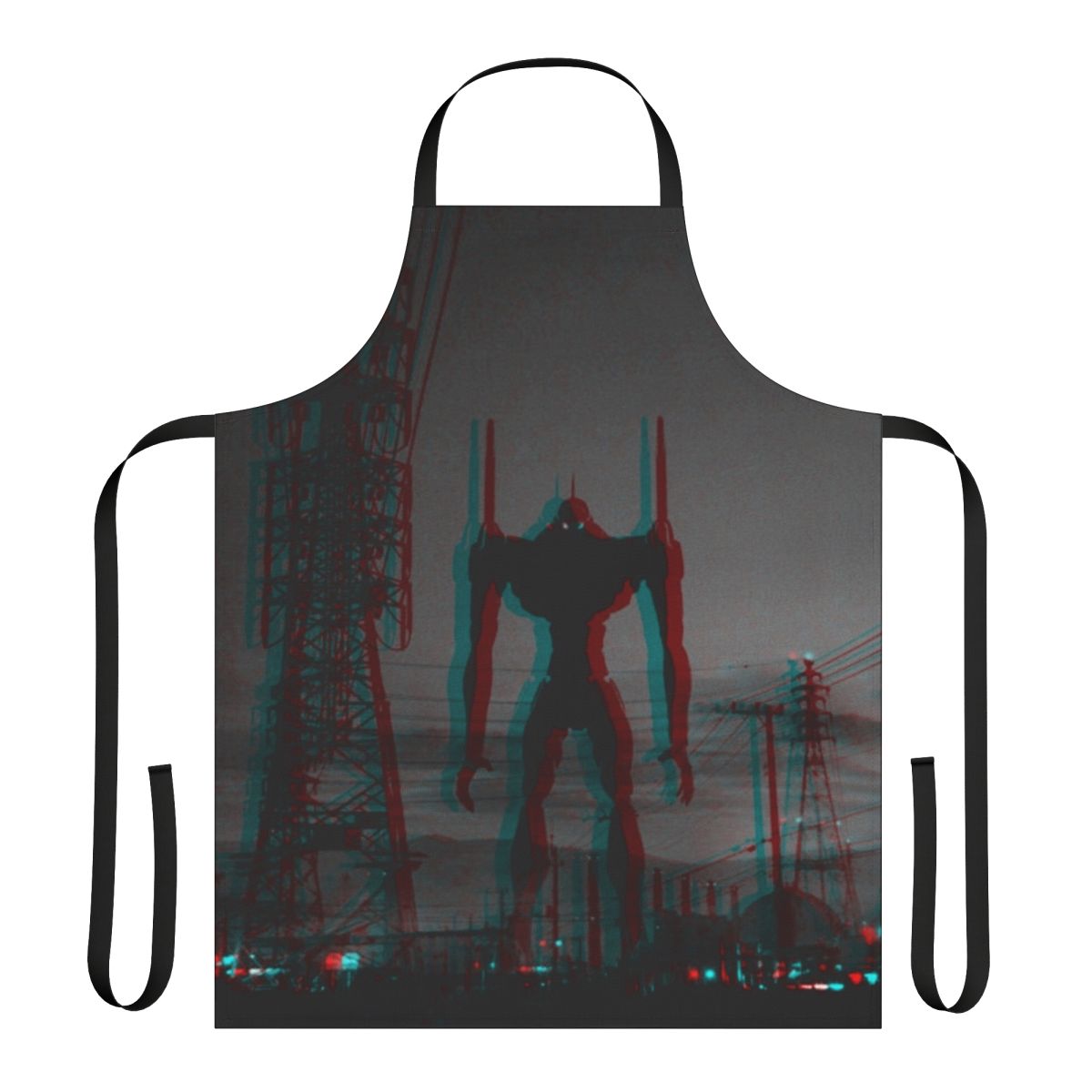 Neon Mecha Anime Apron Inspired by Evangelion Unit One