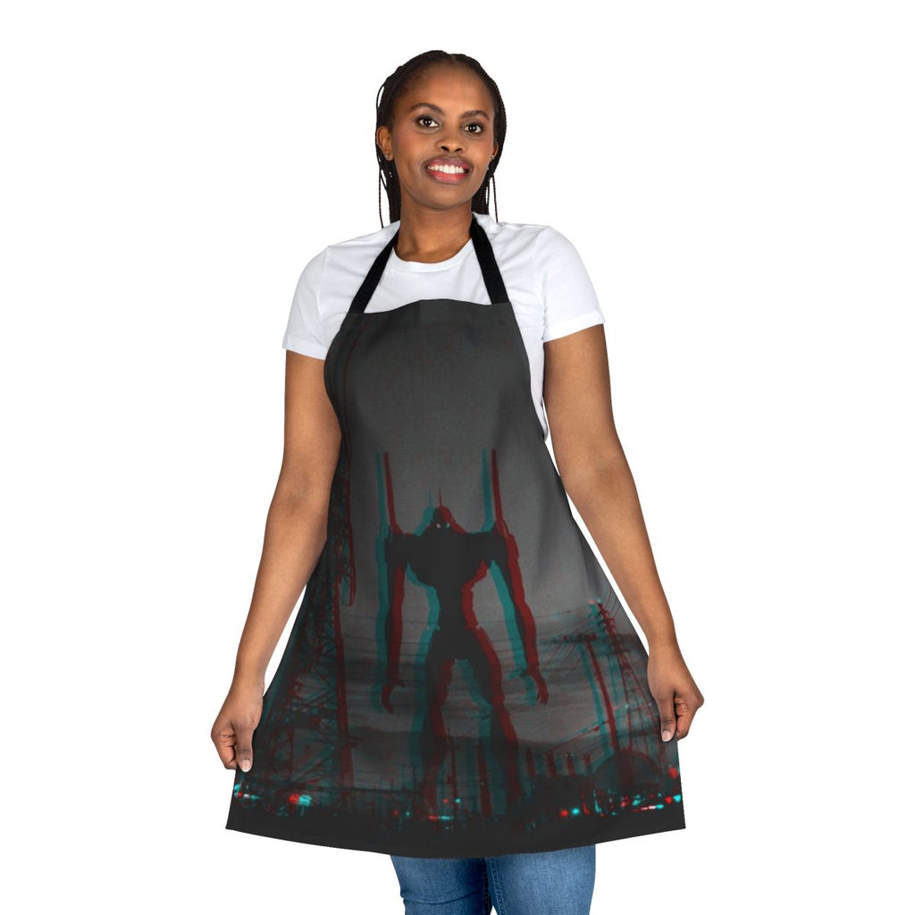Neon Mecha Anime Apron Inspired by Evangelion Unit One