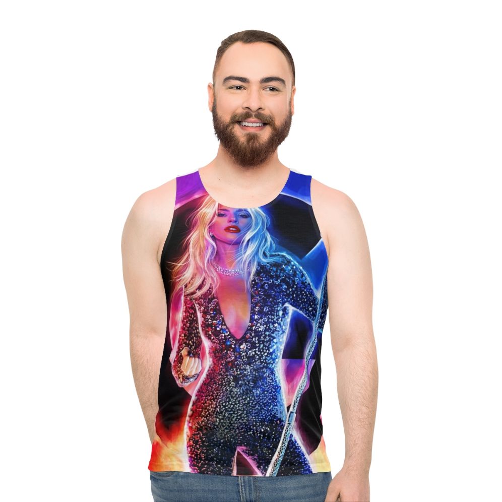 Neon music unisex tank top