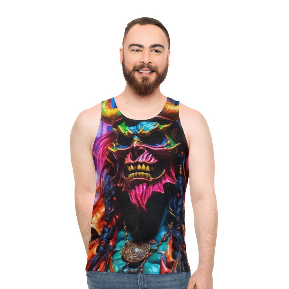 Neon Pirate Graffiti Unisex Tank Top
