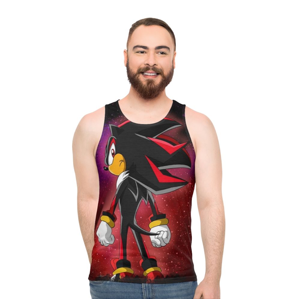 Neon Shadow the Hedgehog Unisex Tank Top