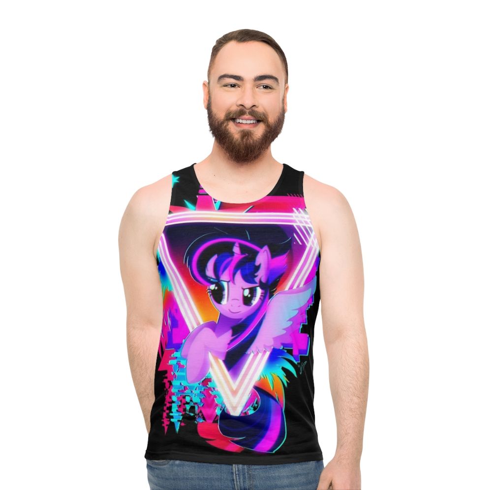 Neon Twilight Sparkle Unisex Tank Top