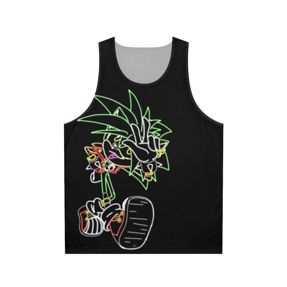 Neon unisex tank top with Sonic the Hedgehog design