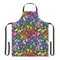 Colorful all-over print apron featuring various Neopets characters