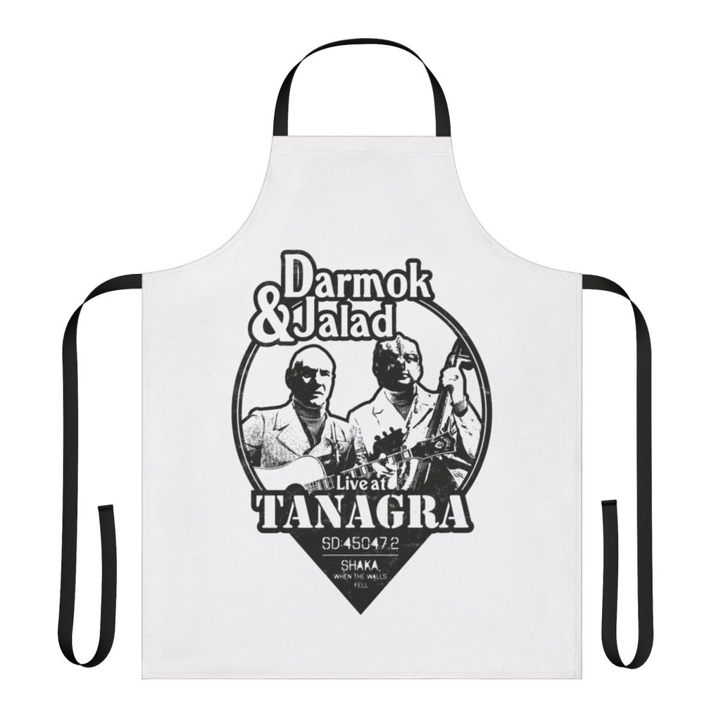 Darmok and Jalad at Tanagra themed apron with a nerdy, geeky, and sci-fi inspired design.