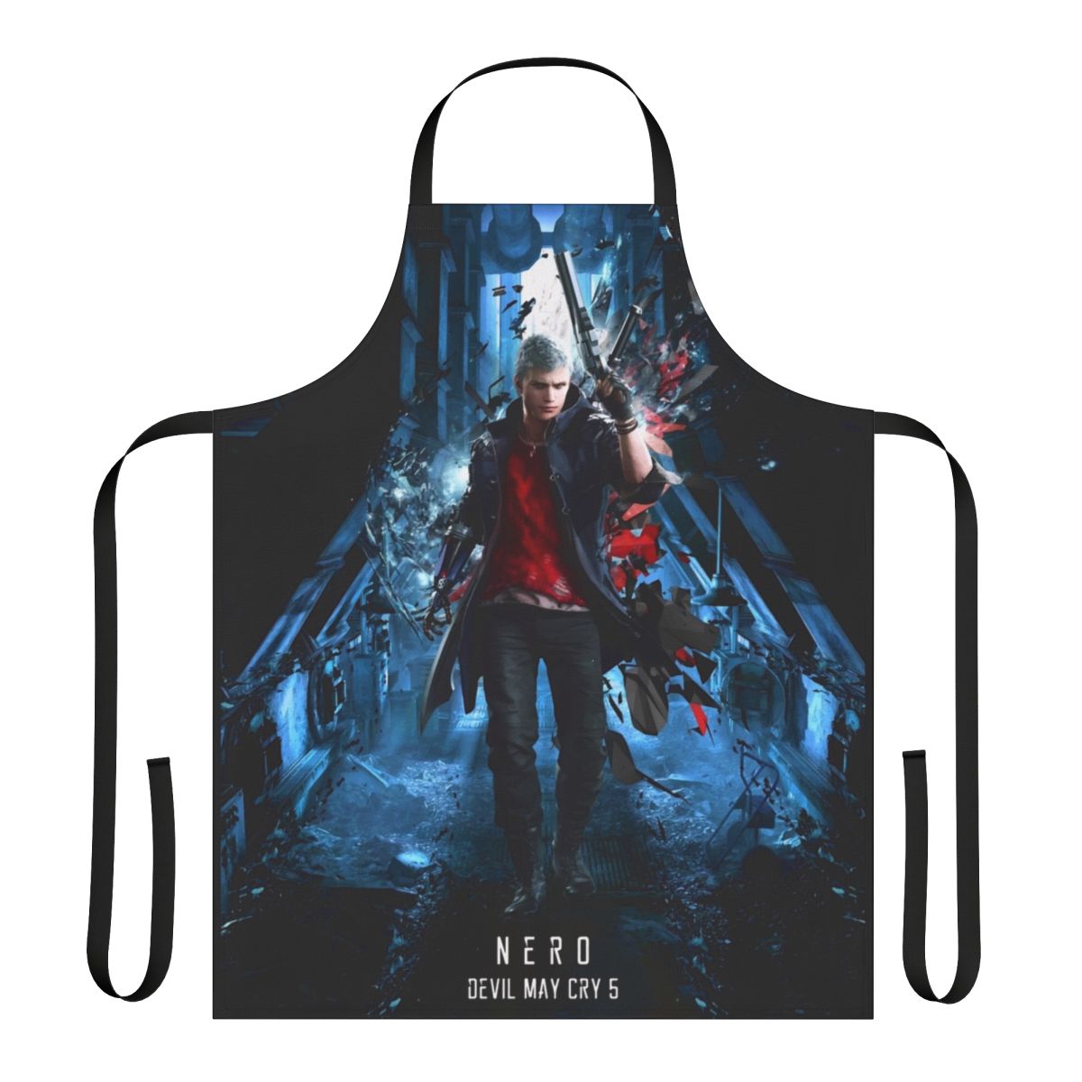 Apron featuring the character Nero from the video game Devil May Cry 5