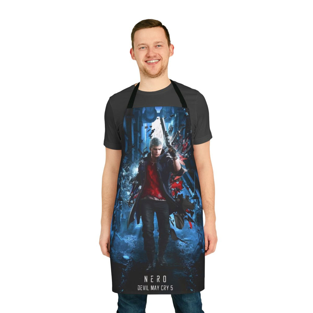 Apron featuring the character Nero from the video game Devil May Cry 5