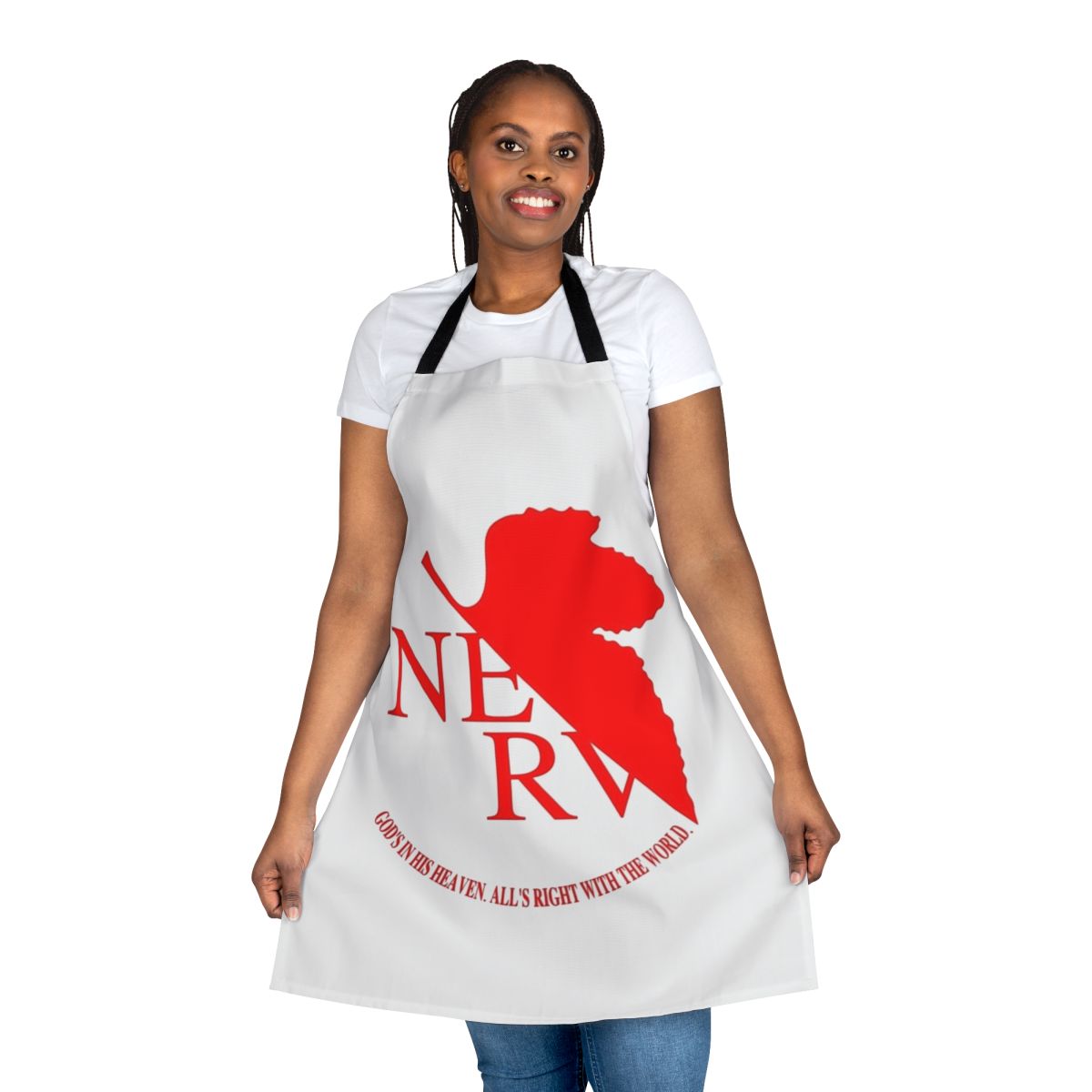 Nerv Logo Inspired Anime Apron with Neon Genesis Evangelion Themes