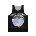 "Netflix Space Force Unisex Tank Top with Boots on the Moon Design"
