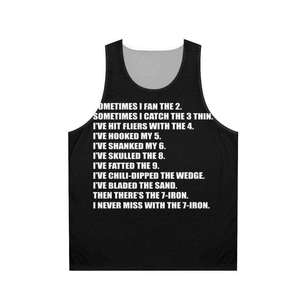 Never Miss 7 Iron Unisex Golf Tank Top