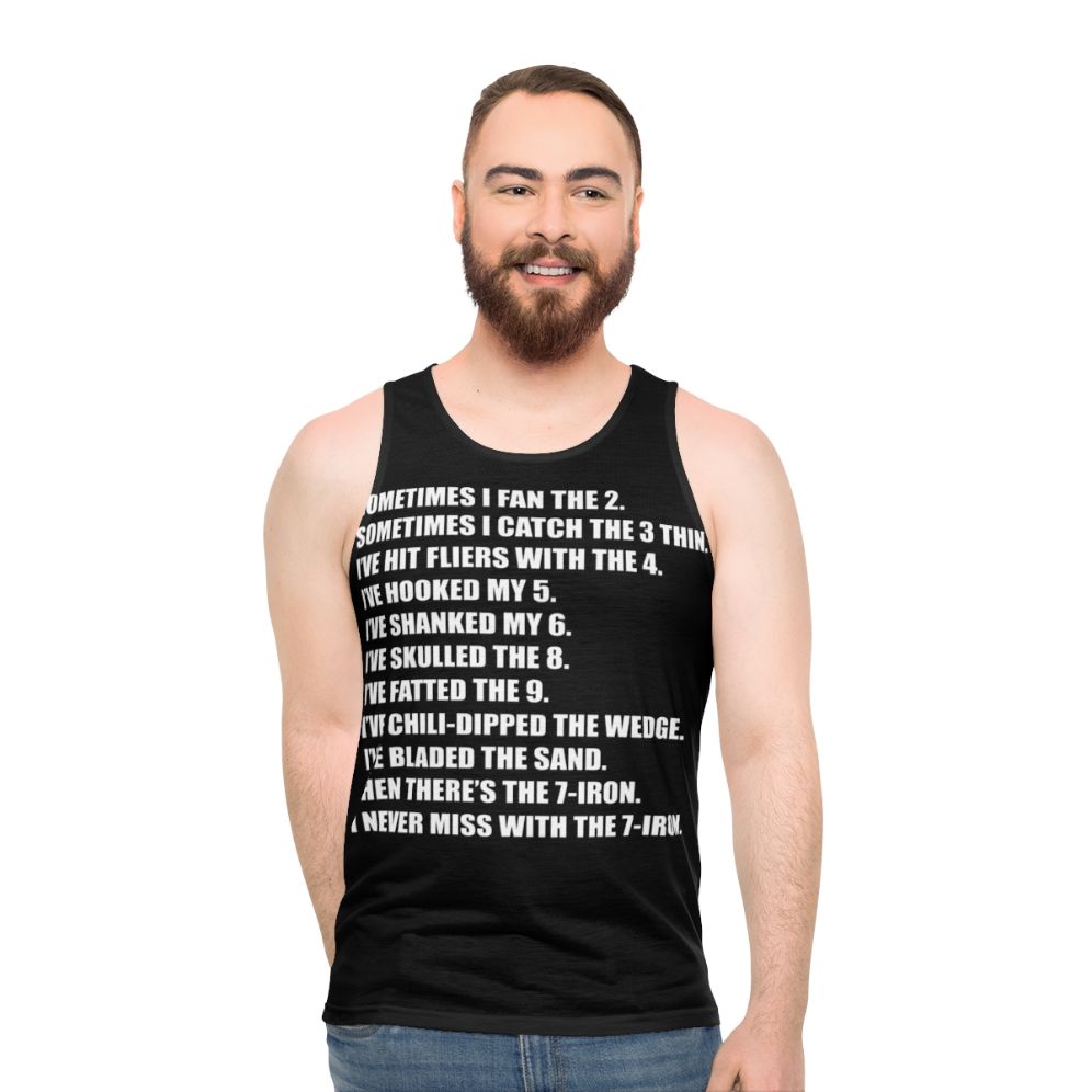 Never Miss 7 Iron Unisex Golf Tank Top