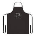 "Never Too Early For Coffee And Cupcakes" Apron, featuring a coffee and cupcakes design
