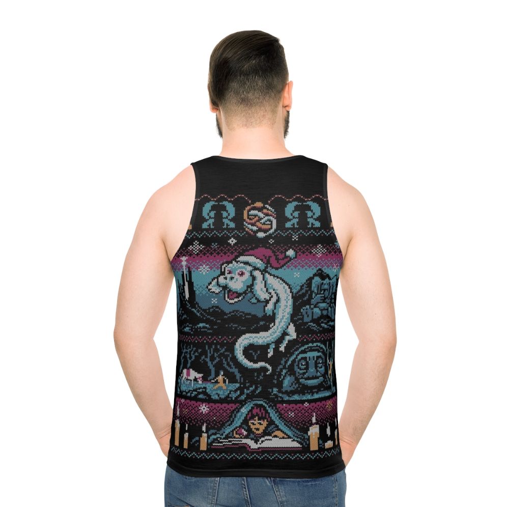 Neverending Christmas Unisex Tank Top with Falkor the Luckdragon Design