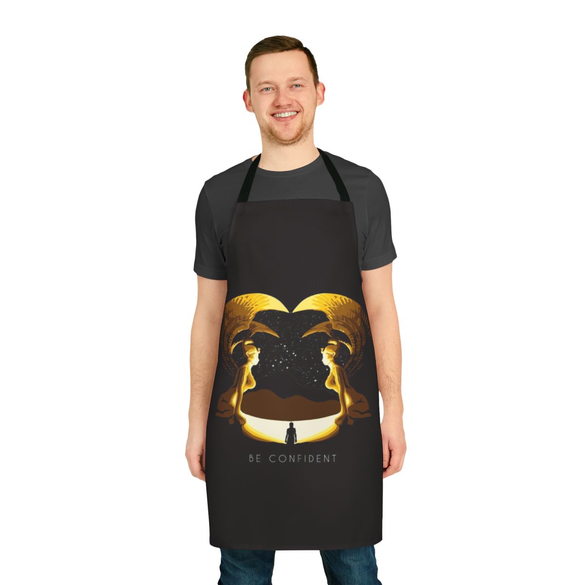 Neverending Story themed apron with literary and fantasy motifs