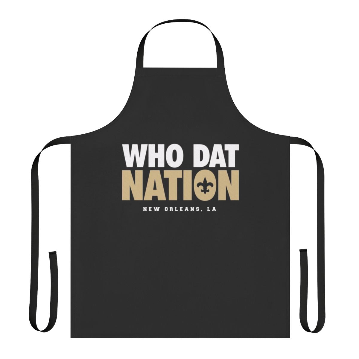 Apron featuring a vintage-inspired 8-bit style New Orleans Saints design