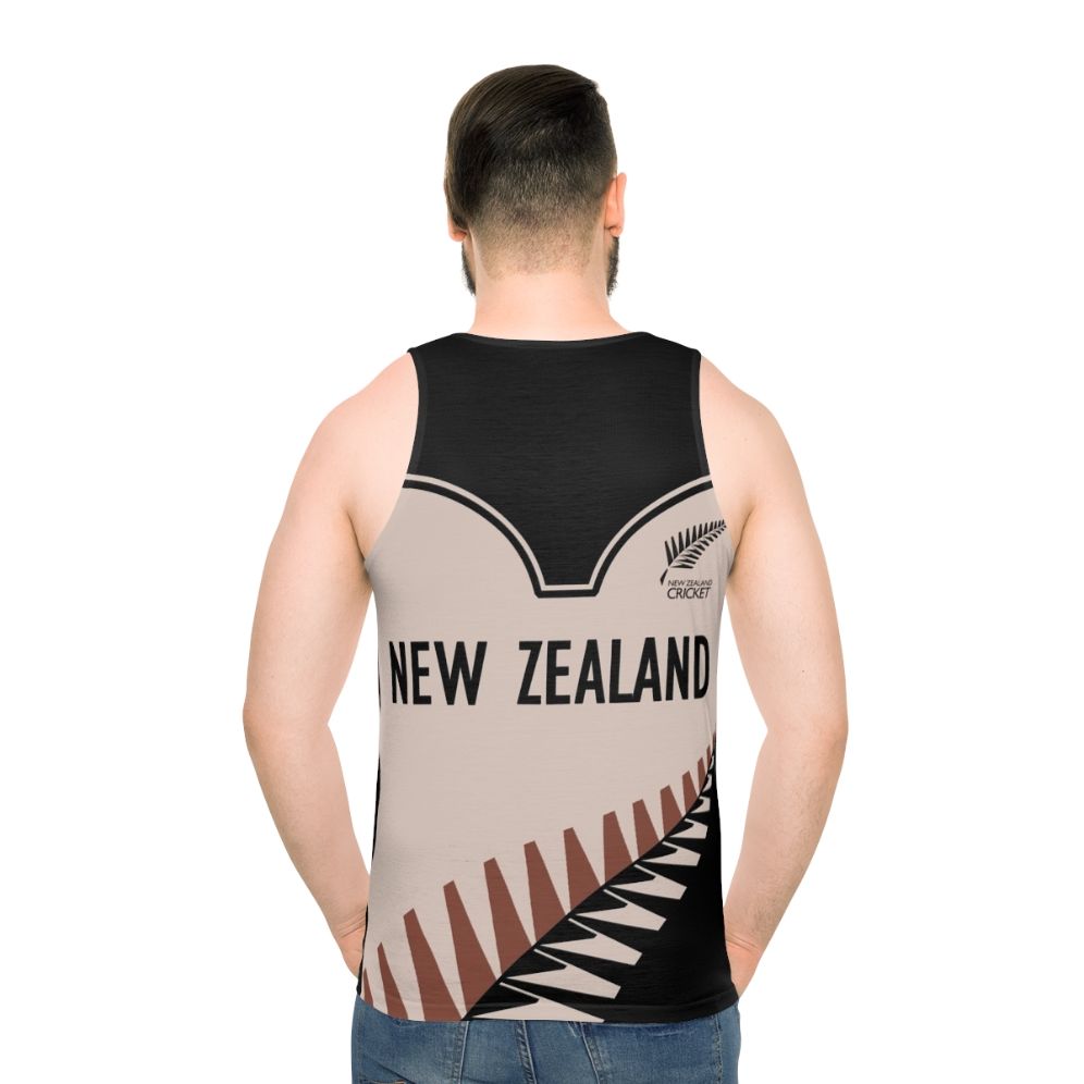 New Zealand Cricket Unisex Black and White Tank Top