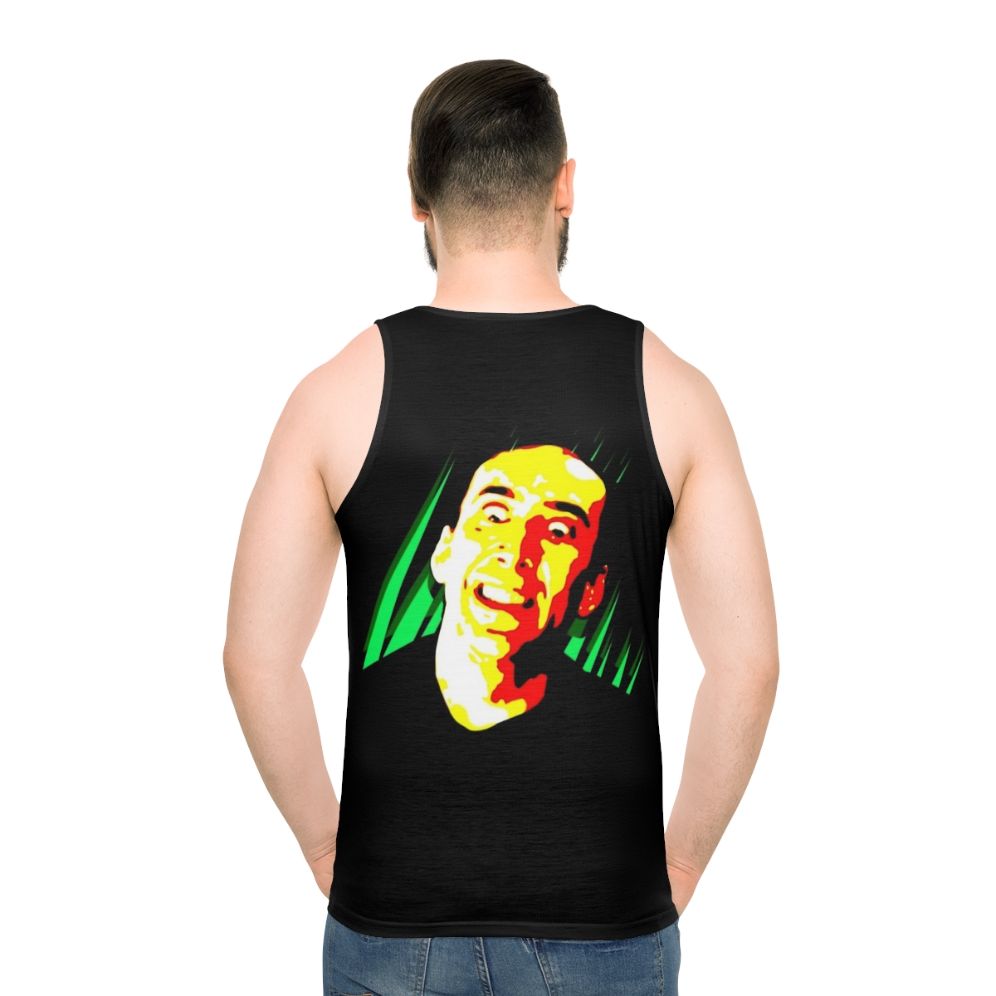 Nicholas Cage Unisex Tank Top with Creepy Smile
