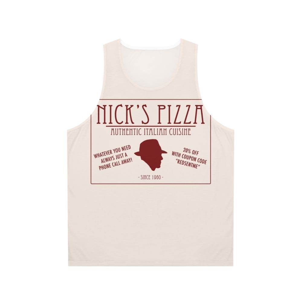 Nick's Pizza Unisex Tank Top featuring Raymond Reddington from The Blacklist