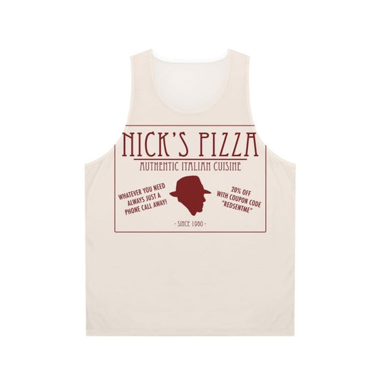 Nick's Pizza Unisex Tank Top featuring Raymond Reddington from The Blacklist
