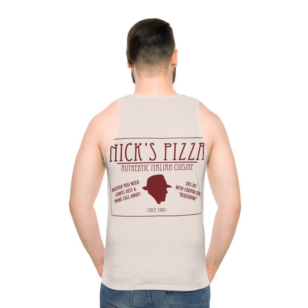 Nick's Pizza Unisex Tank Top featuring Raymond Reddington from The Blacklist