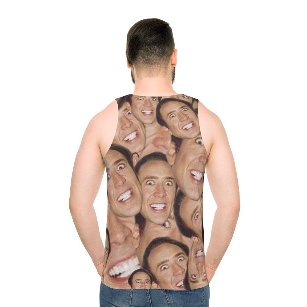 Nicolas Cage Collage Design Unisex Tank Top