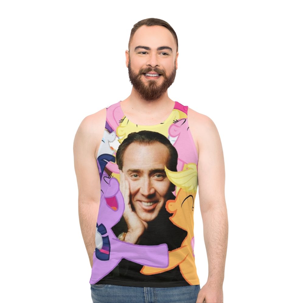 Nicolas Cage My Little Pony Unisex Tank Top