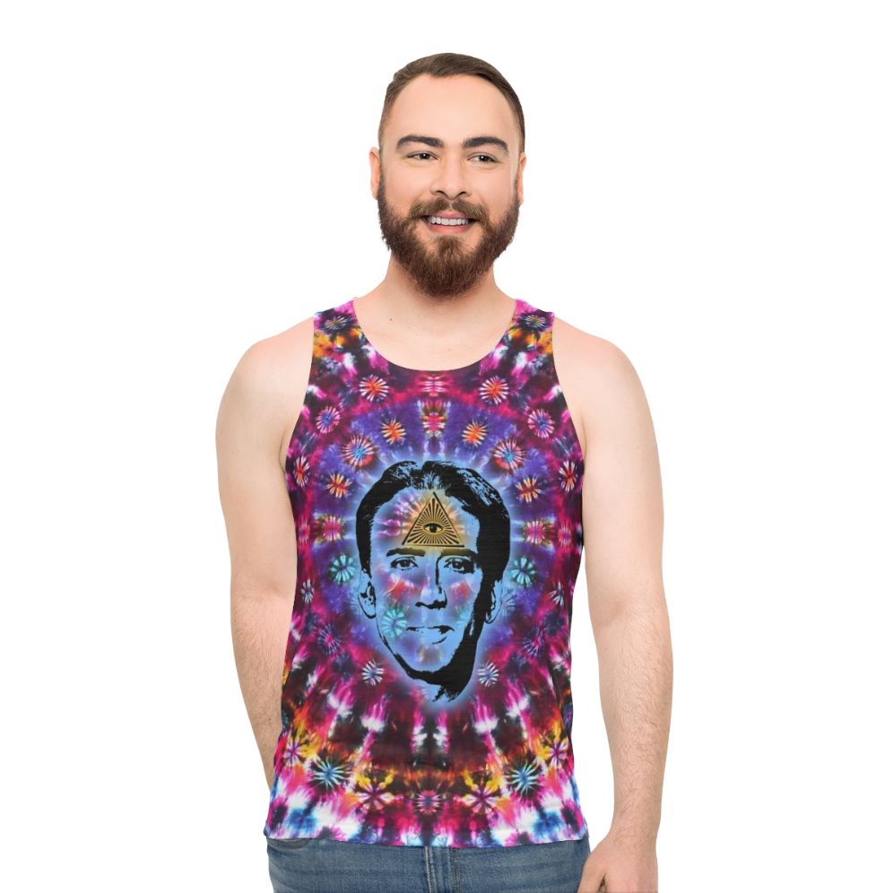 Nicolas Cage Tie Dye Shambhala Unisex Tank Top
