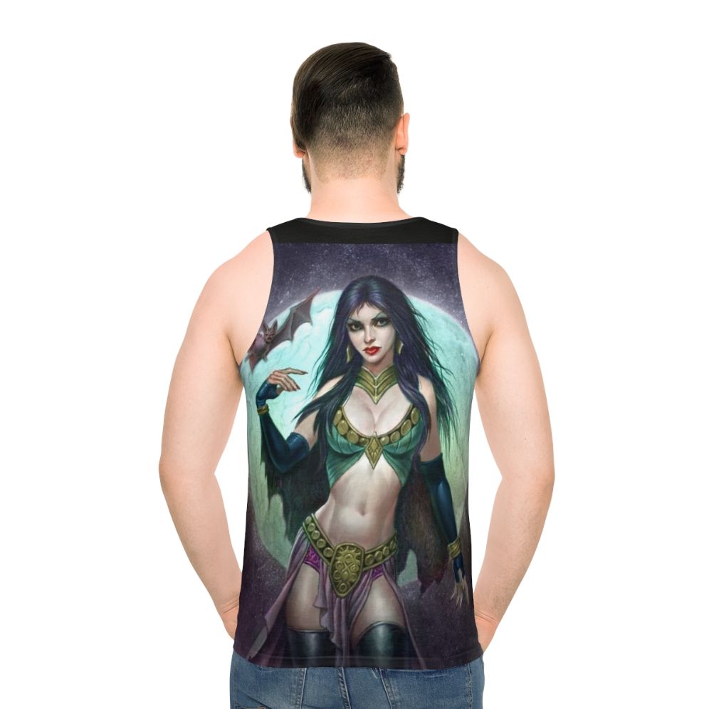Night Moon Vampire Queen Unisex Tank Top
