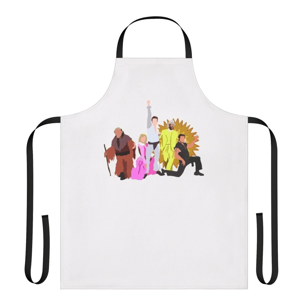 Apron with Nightman and Dayman design from It's Always Sunny in Philadelphia