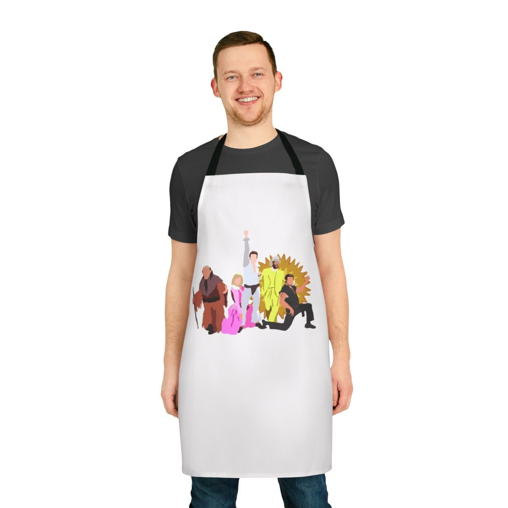 Apron with Nightman and Dayman design from It's Always Sunny in Philadelphia