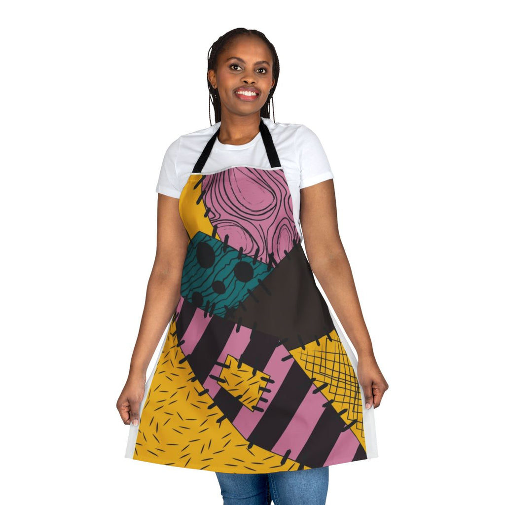 Sally from Nightmare Before Christmas wearing a custom apron