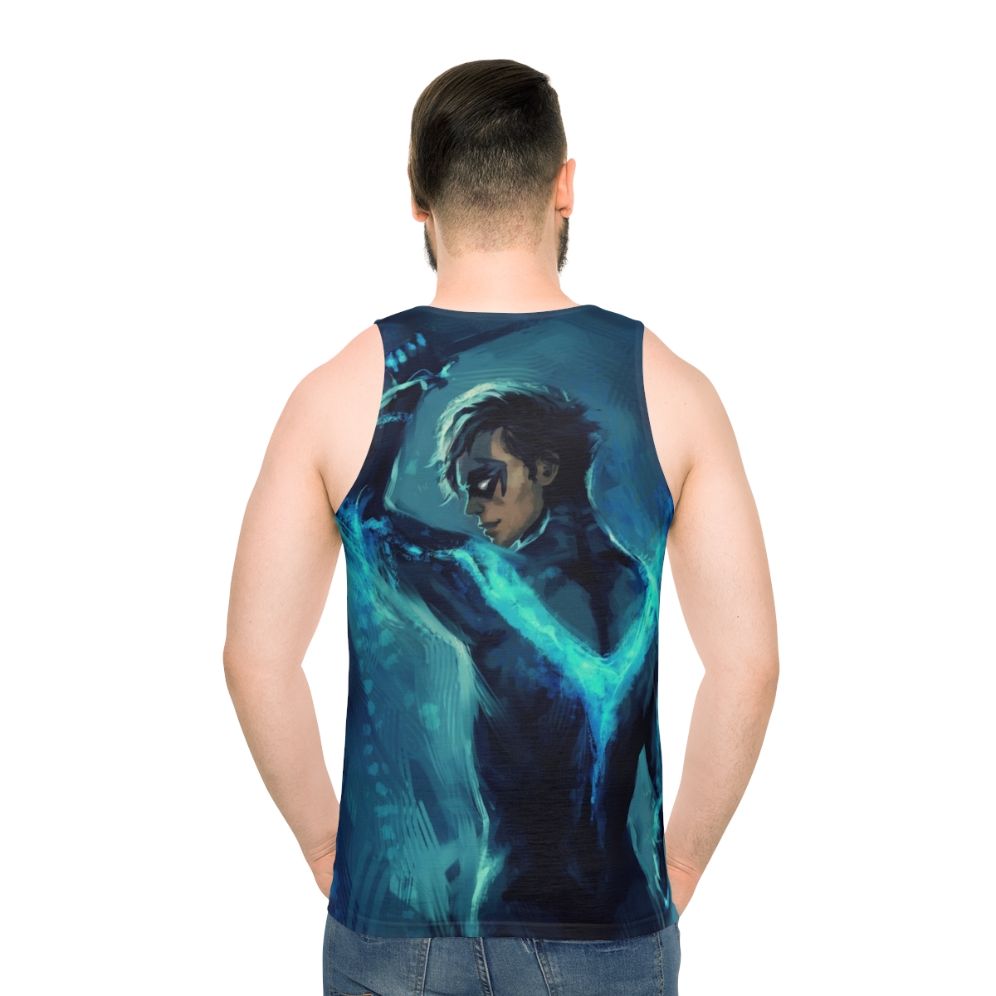 Nightwing superhero unisex blue tank top