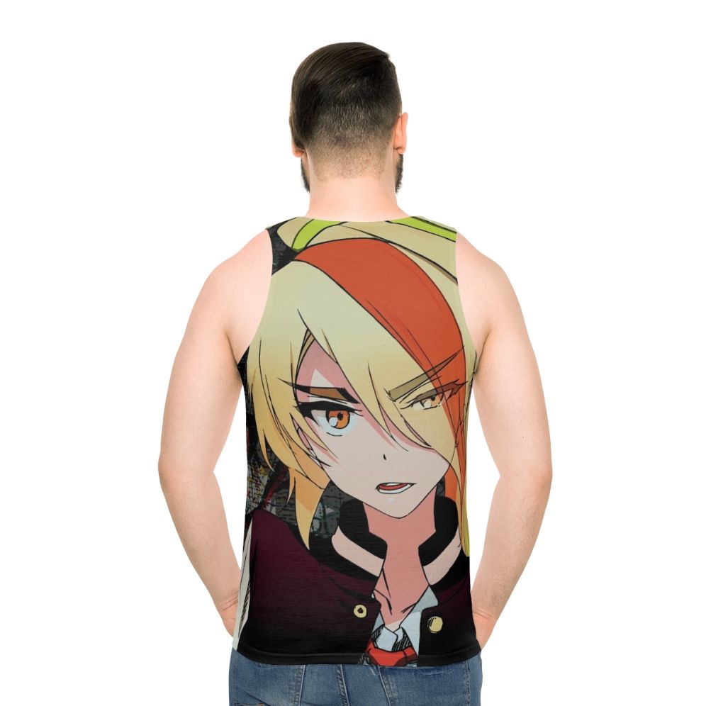 Nikaidou Saki Unisex Tank Top with Zombie Anime Graffiti Design