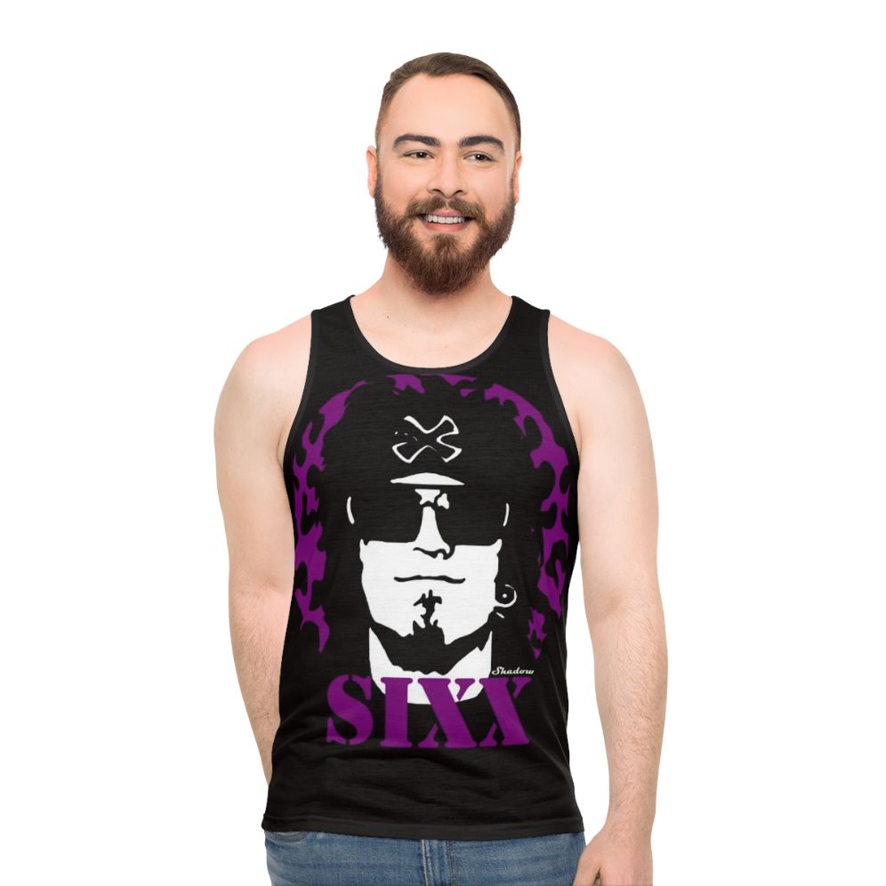 Nikki Sixx 80s rock music icon metalhead fashion rocker tank top